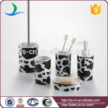 Fashion Art Decal Ceramic Bathroom Set